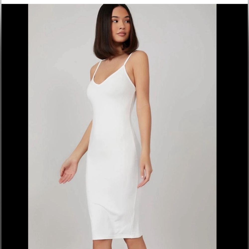 White tank bodycon midi dress - Picture 4 of 8